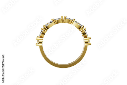 gold ring with diamonds