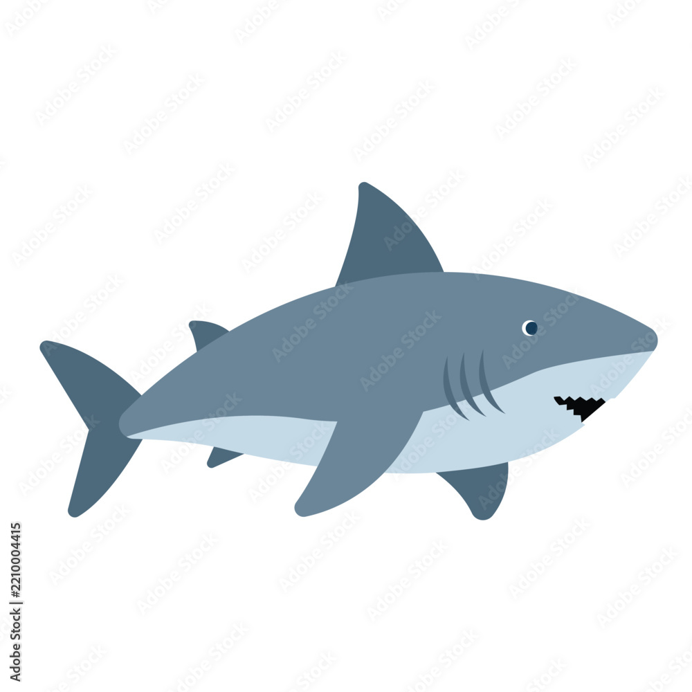 Fototapeta premium Shark flat design