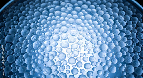 Blue water bubbles macro abstract background texture pattern