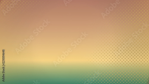 Abstract soft gradient background with subtle halftone dot pattern texture in warm orange and calm green colors for modern graphic design projects