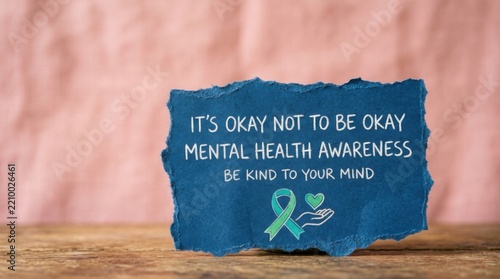Mental Health Awareness Its Okay Not To Be Okay Be Kind To Your Mind Concept