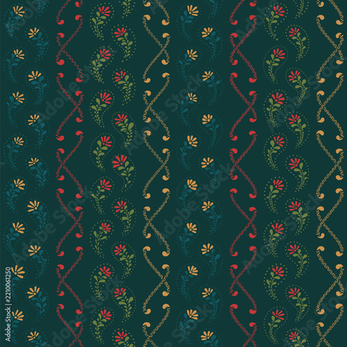abstract design with hand drawn decorative elements. vector seamless pattern. folk motifs. tileable repetitive background. floral fabric swatch. textile design template. modern art. home decor