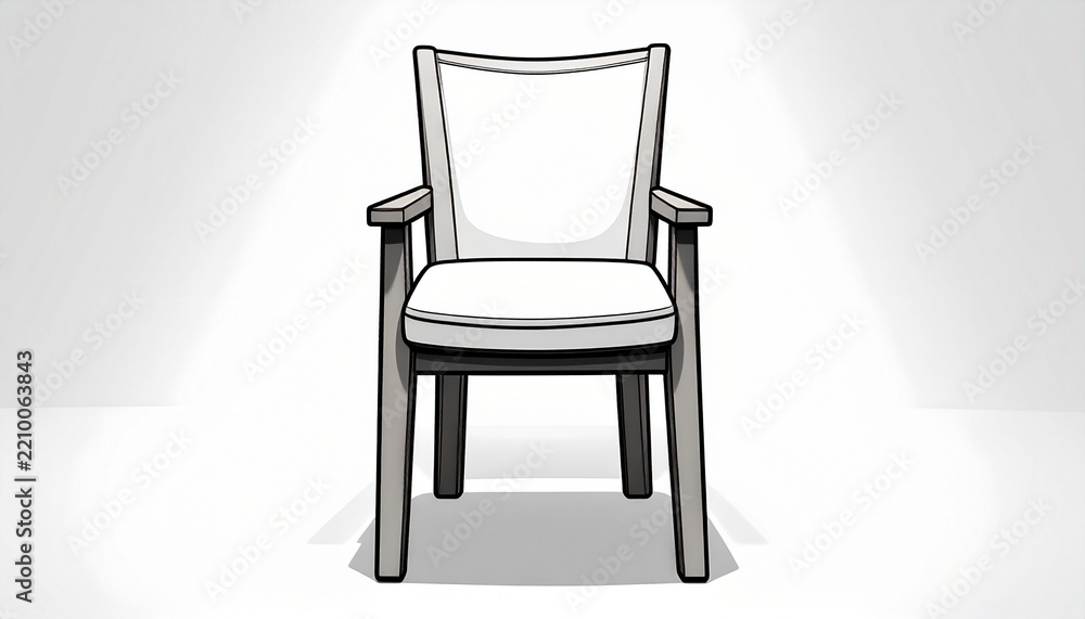 Obraz premium Modern armchair with padded seat and back clean design