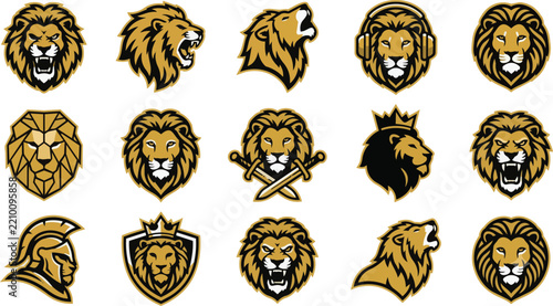 Lion Logo Set