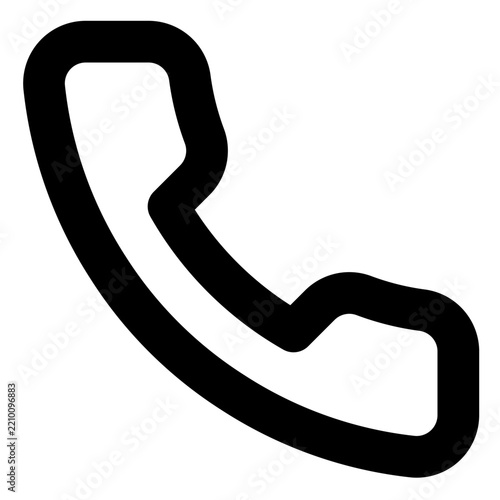 Communication phone call outline icon vector illustration isolated on white background