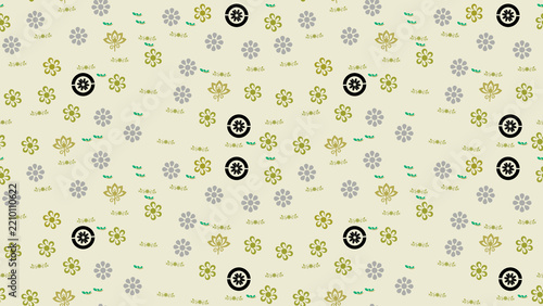 Floral and Circular Motifs Pattern
