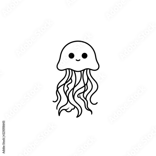 Jellyfish ghost hybrid with long flowing tentacles