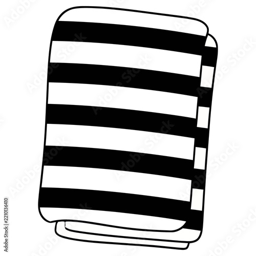 Folded striped fabric