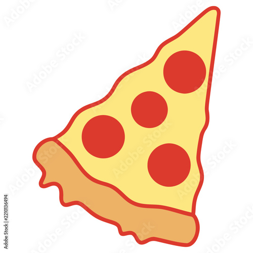 Slice of pepperoni pizza