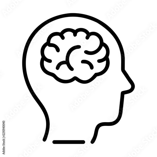 Short Term Memory AI Technology Outline Vector Icon