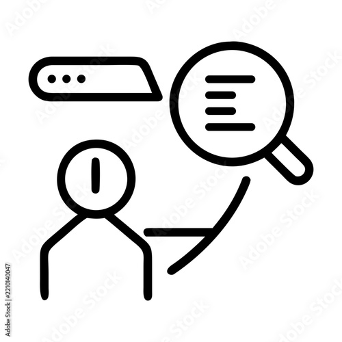 Knowledge Base AI Information Outline Vector Icon