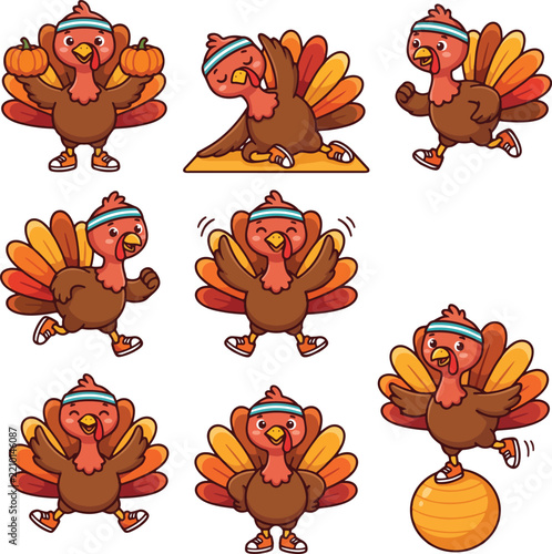 set of cartoon birds