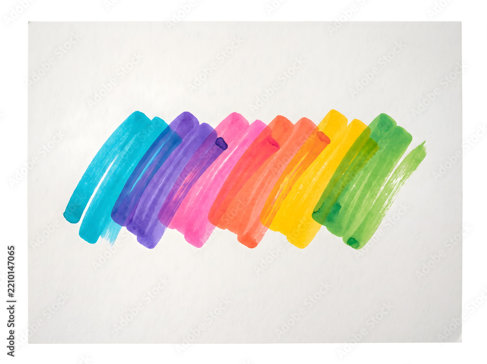 Obraz premium Rainbow watercolor strokes
