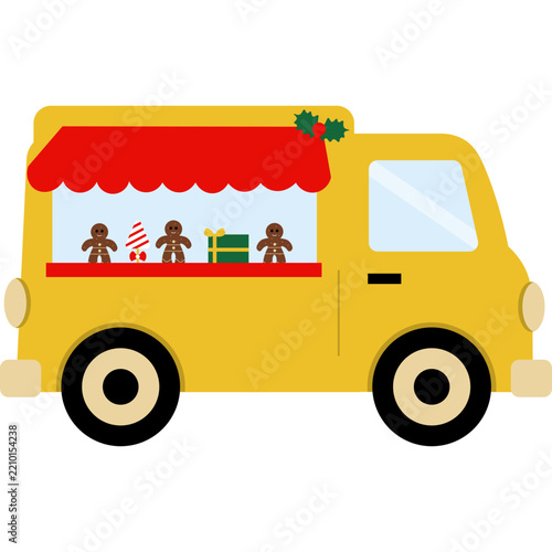 Christmas Car Illustration
