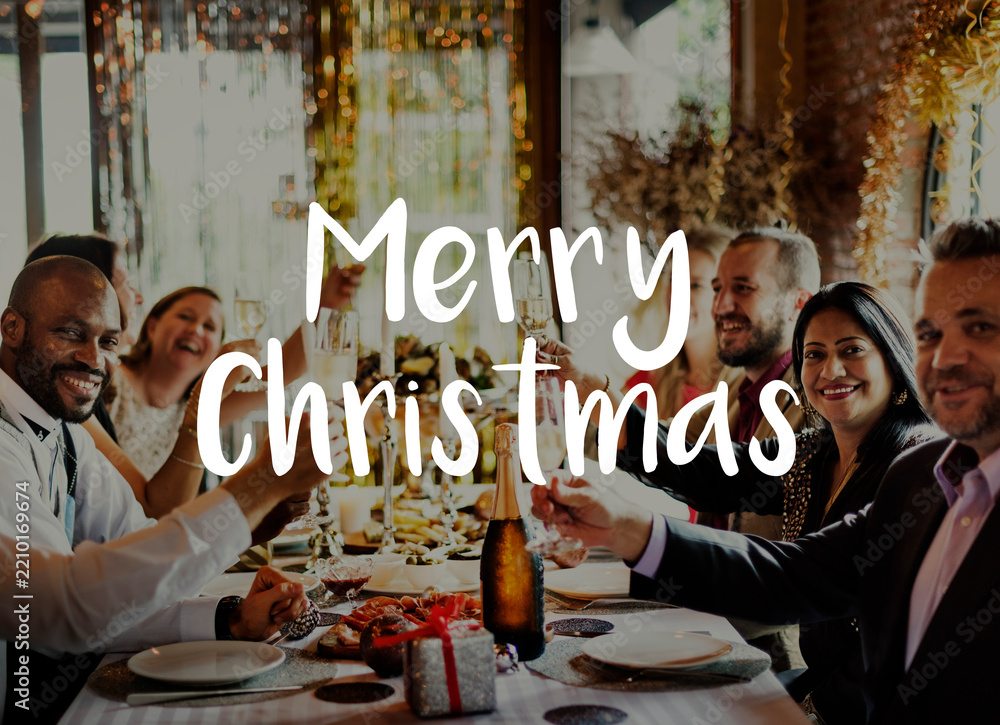 Obraz premium Merry Christmas Santa Claus Happy Concept
