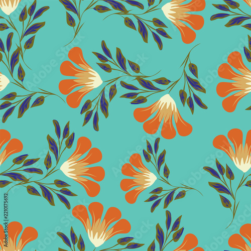 ditsy floral pattern with small delicate flowers on a white background. Vintage cottagecore print for fabric and wallpaper.