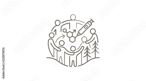 Medical Research Community Collaboration Icon