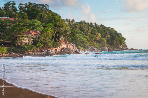 Natural scenery of rainforest beside Karon Beach at sunset, Phuket, Thailand