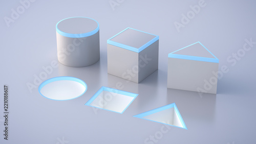 Triangle, quadrat and cylinder, dexterity game