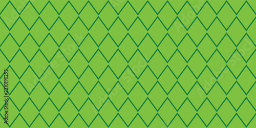 Green Geometric Diamond Pattern Background Seamless Texture with Repeating Lattice Design