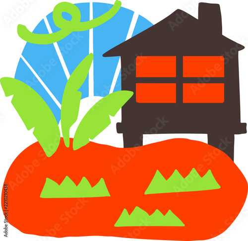 Environment Silhouette Cute Abstract Landscape Colorful Doodle Mountain Nature 4