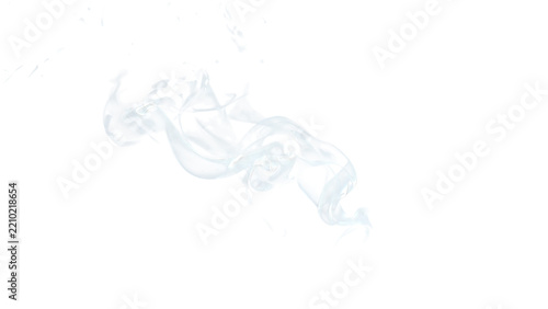 White smoke over black transparent background, magic relaxing atmosphere