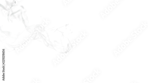 White smoke over black transparent background, magic relaxing atmosphere