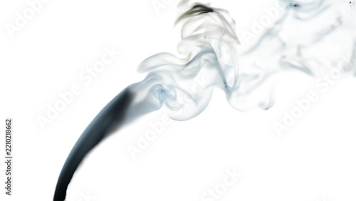 White smoke over black transparent background, magic relaxing atmosphere
