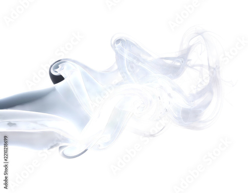 White smoke over black transparent background, magic relaxing atmosphere