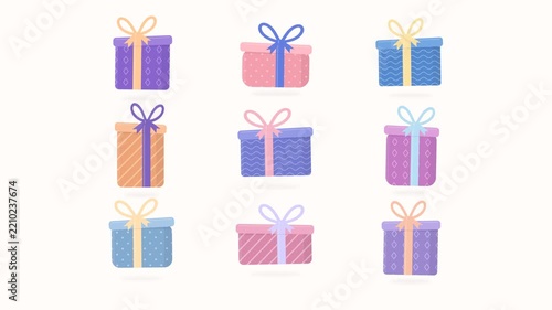 Gift Float festive christmas holiday looping background animation
