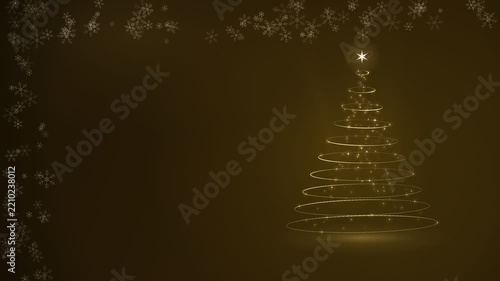 Golden Aurora festive christmas holiday looping background animation