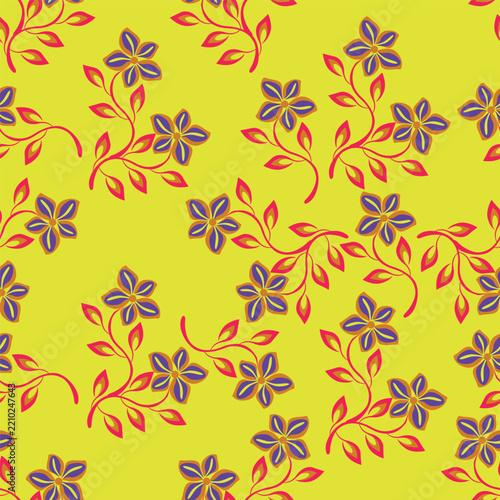 ditsy floral pattern with small delicate flowers on a white background. Vintage cottagecore print for fabric and wallpaper.