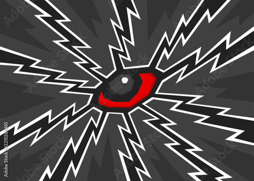 Abstract background with cyclops eye and with some lightning pattern