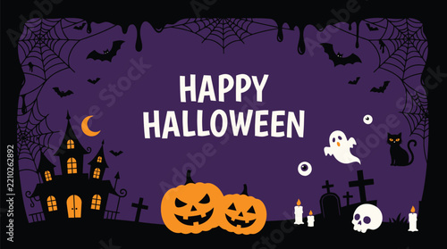 halloween background with pumpkin