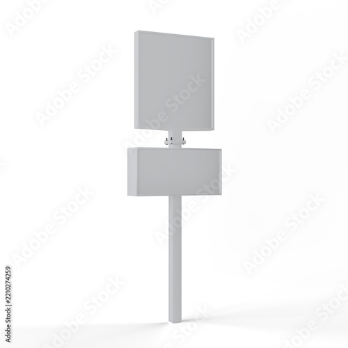 A blank multi tenant street sign for custom advertising and signage.