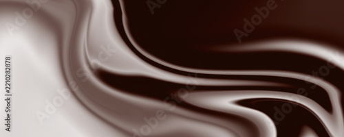 melted chocolate on white background