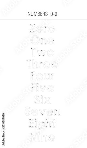 Tracing Worksheet For Kids - Numbers