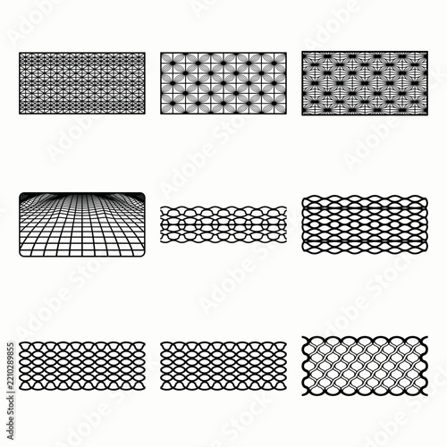 vector set of metal textures