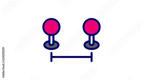 Animated Distance Measurement Between Two Location Pins