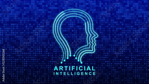 Futuristic ai technology web research background