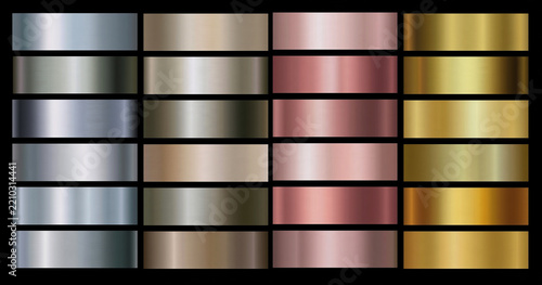  metallic gradient swatches