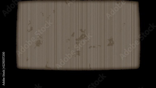Old Film Projector Frame with Television Screen Texture, Vertical Scanlines, Dust Particles and Blinking Screen Error