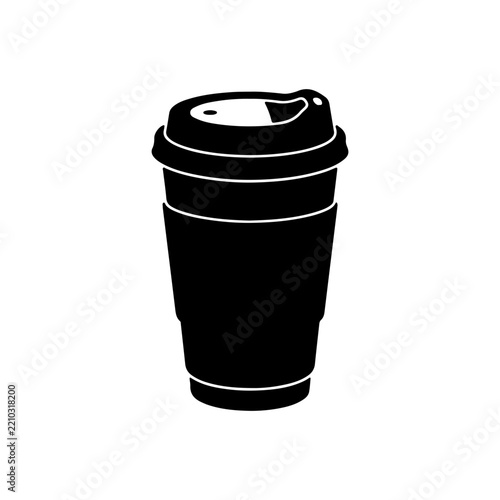Takeaway Coffee Cup With Simple Minimal Packaging Design Vector illustration