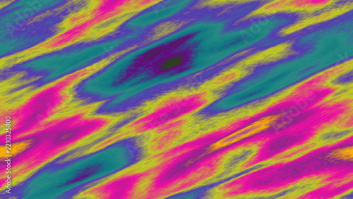 Vibrant abstract textile pattern featuring wavy streaks of color