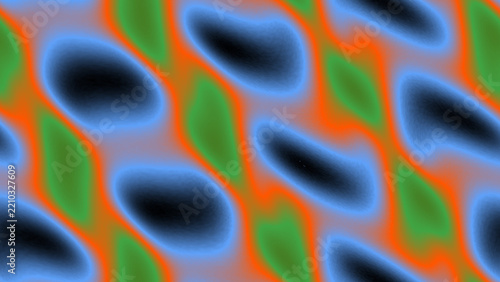 Vibrant seamless pattern featuring dark blue oval shapes against colorful background