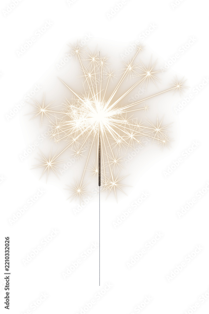 Fototapeta premium Festival sparkler champagne starburst Transparent PNG 3D Render