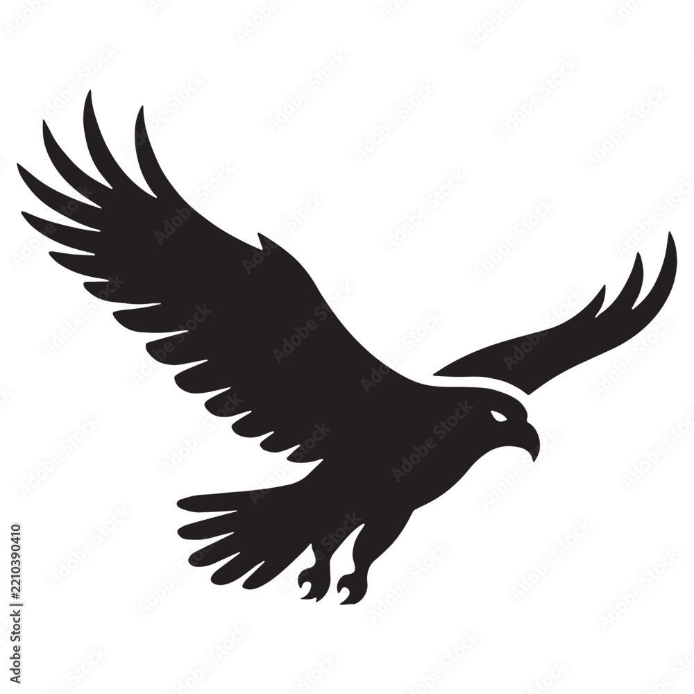 Obraz premium eagle sticker, eagle badge, eagle tattoo, eagle print, eagle template, eagle character, eagle poster, eagle wings spread, eagle flying, eagle landing, eagle soaring, wildlife illustration.