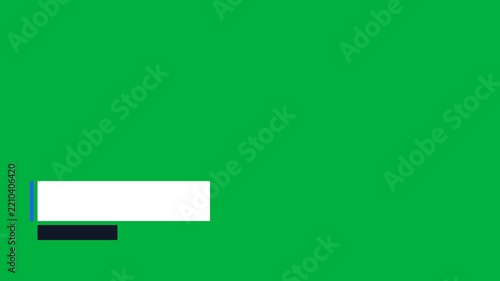 Minimal White Lower Third Animation with Blue Accent Line and Dark Name Bar on Green Screen, Modern Overlay for Video Editing
