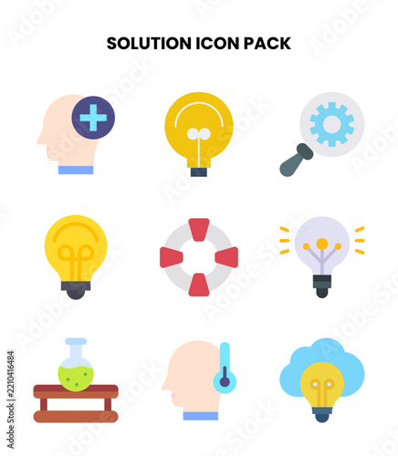 Solution Flat Collection Icons Pack