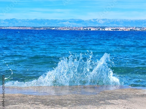 waves on the beach